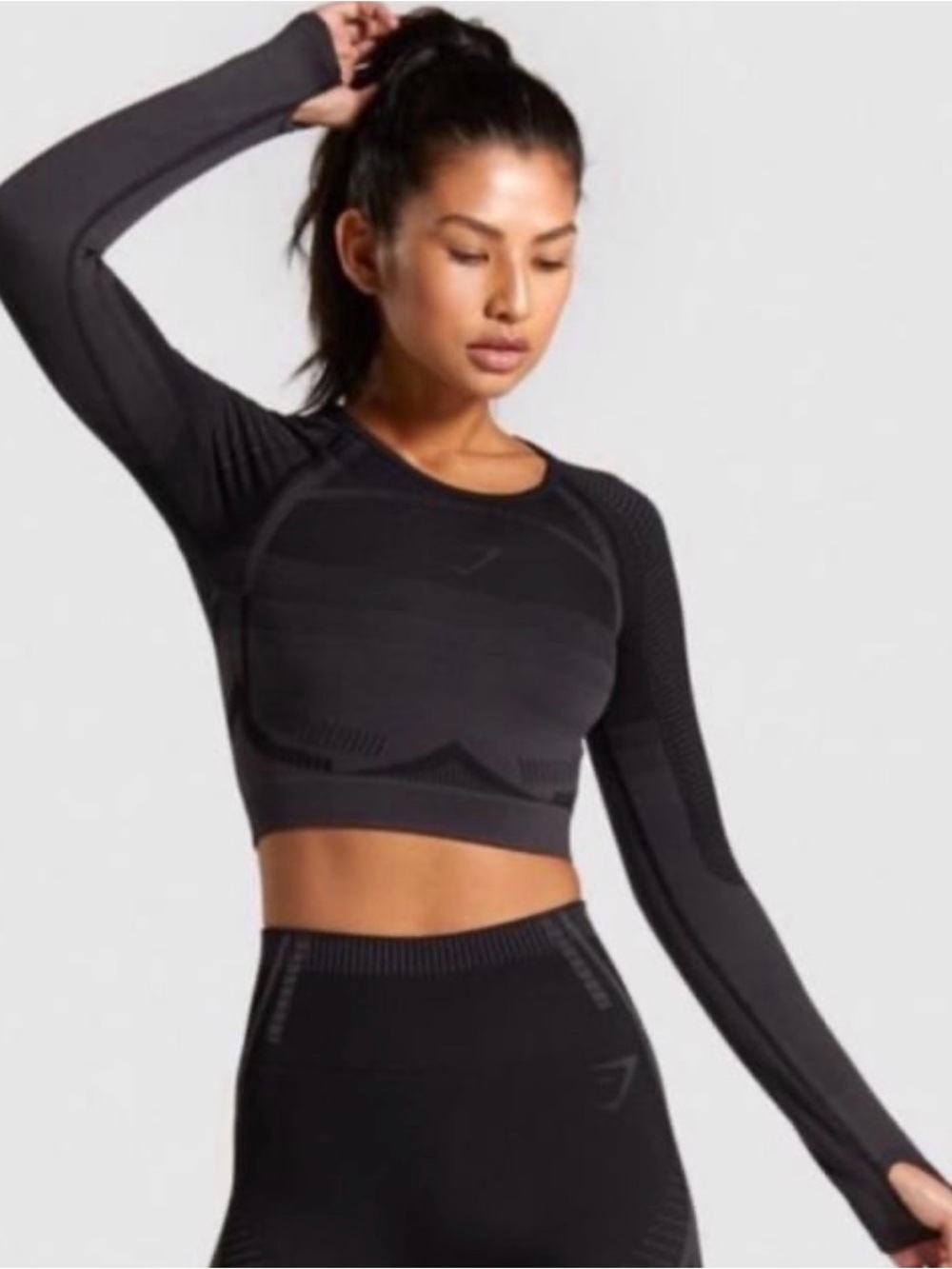 Gymshark Geo Ombre Seamless Long Sleeve Crop
